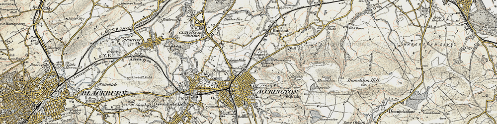 Old map of Hillock Vale in 1903
