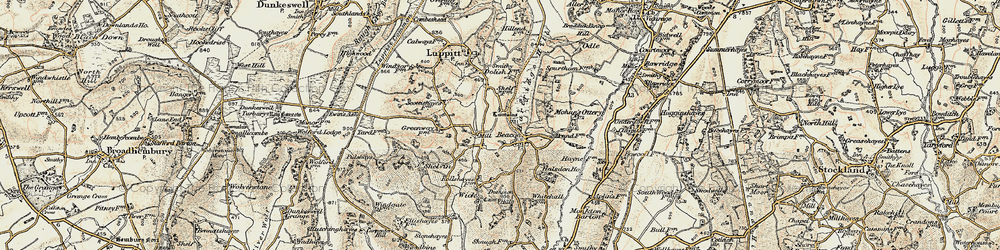 Old map of Hillside in 1898-1900