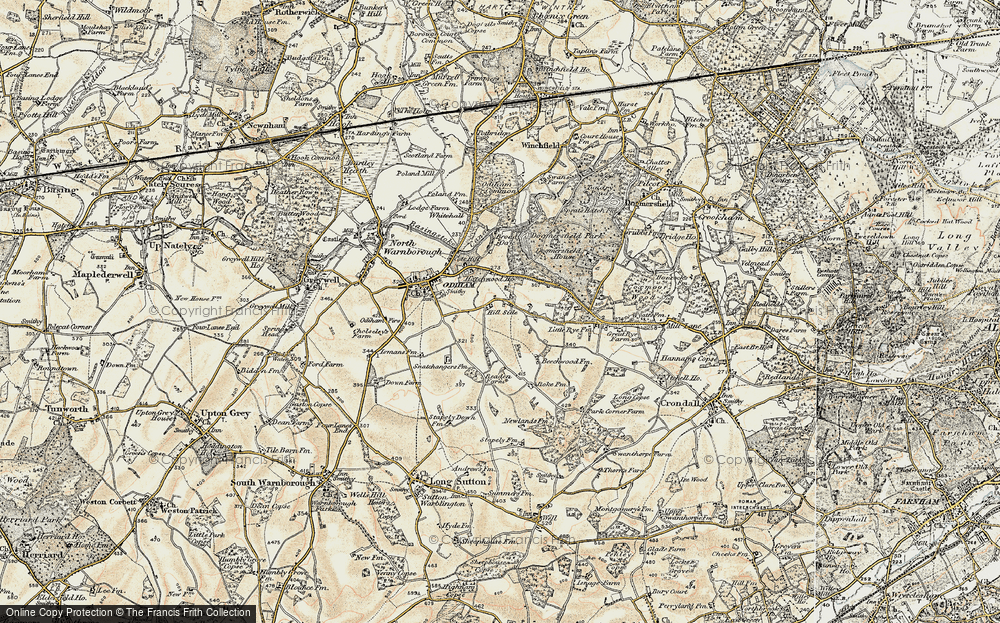 Old Map of Hillside, 1898-1909 in 1898-1909