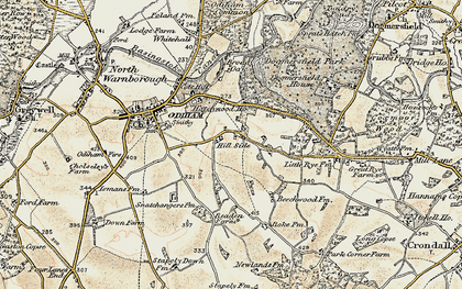 Old map of Hillside in 1898-1909