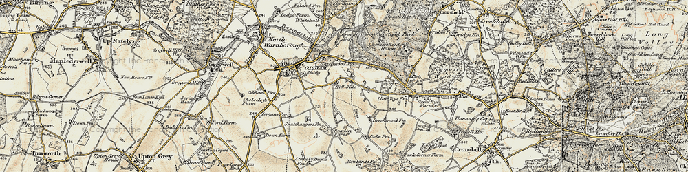 Old map of Hillside in 1898-1909