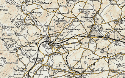 Old map of Beara Common in 1899