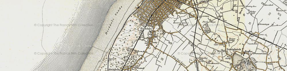 Old map of Birkdale Sands in 1902-1903