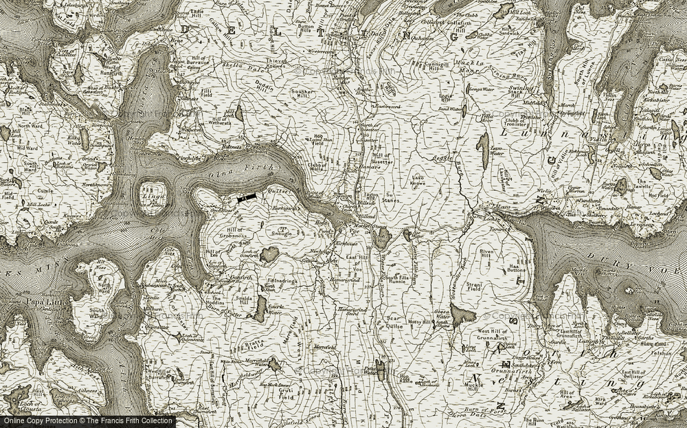 Old Map of Hillside, 1911-1912 in 1911-1912