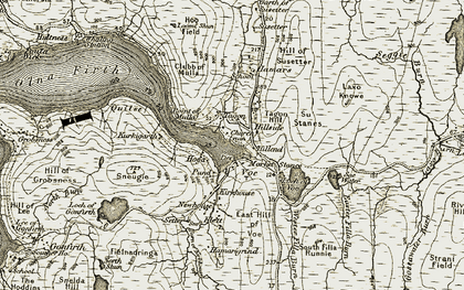 Old map of Hillside in 1911-1912