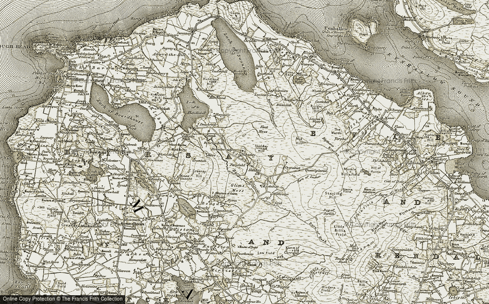 Old Map of Hillside, 1911-1912 in 1911-1912