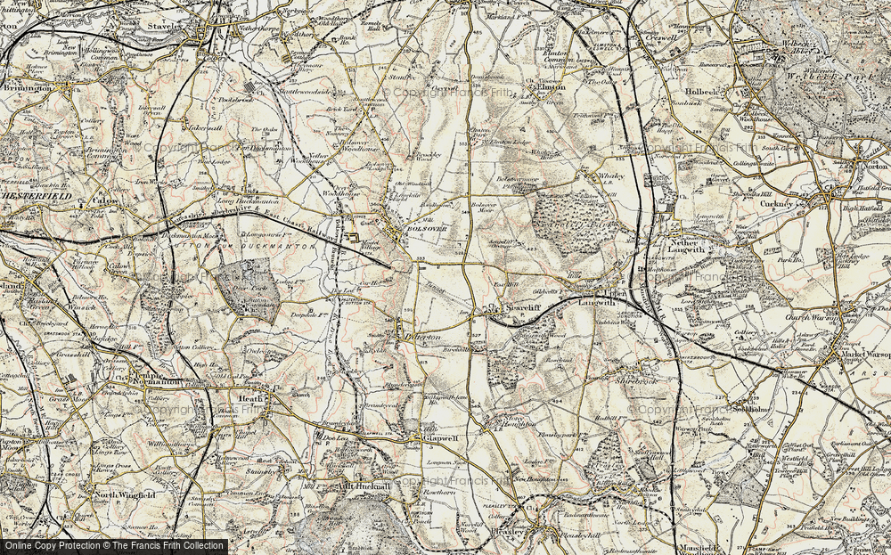 Old Map of Historic Map covering Fox Hill in 1902-1903