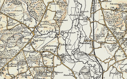 Old map of Broadlands Lake in 1897-1909