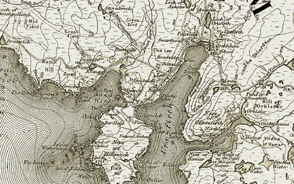 Old map of Bight of Niddister in 1912