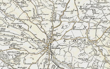 Old map of Hilltop in 1897-1898
