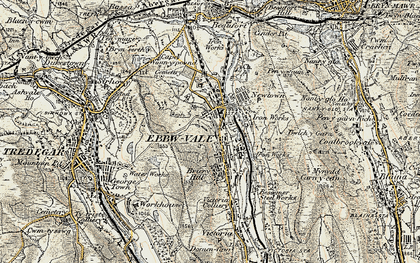 Old map of Hilltop in 1899-1900