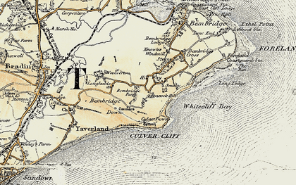 Old map of Hillway in 1899