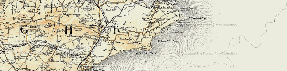 Old map of Hillway in 1899