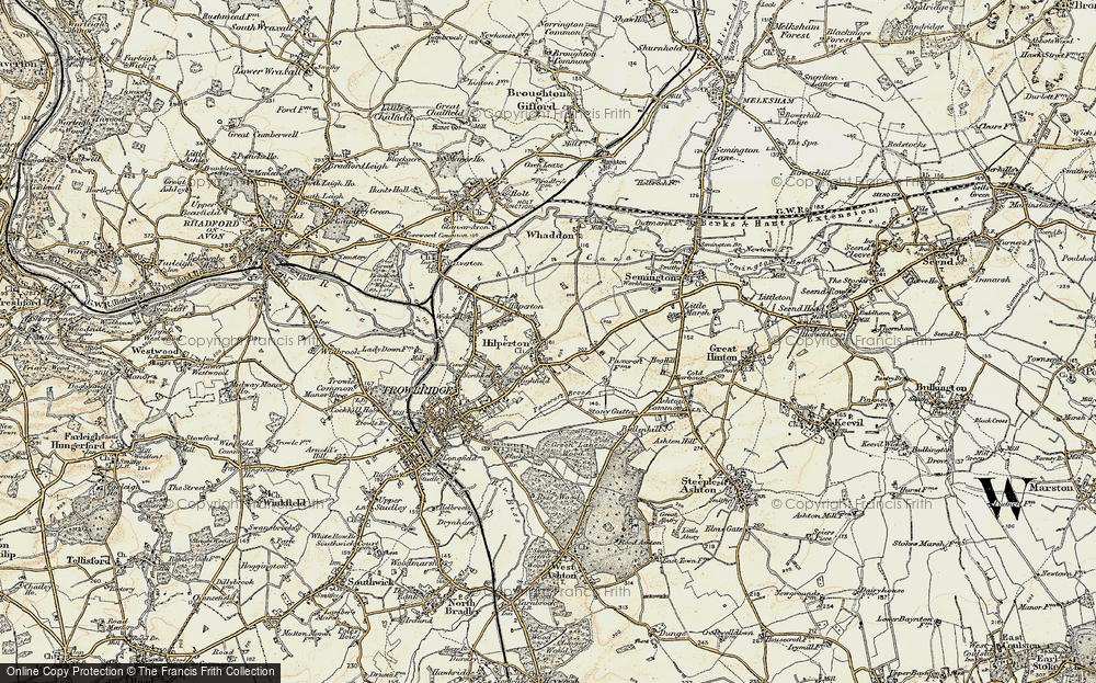 Old Map of Hilperton, 1898-1899 in 1898-1899