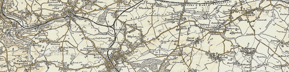 Old map of Hilperton in 1898-1899