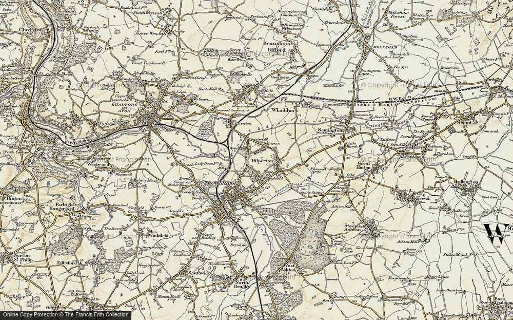 Old Map of Hilperton Marsh, 1898-1899 in 1898-1899
