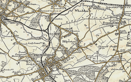 Old map of Hilperton Marsh in 1898-1899