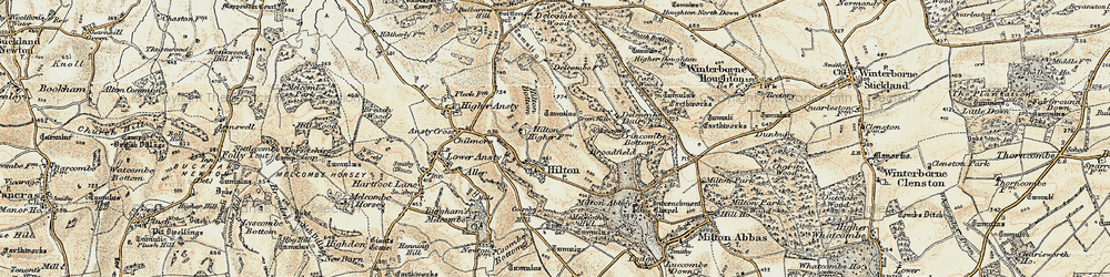 Old map of Hilton in 1897-1909