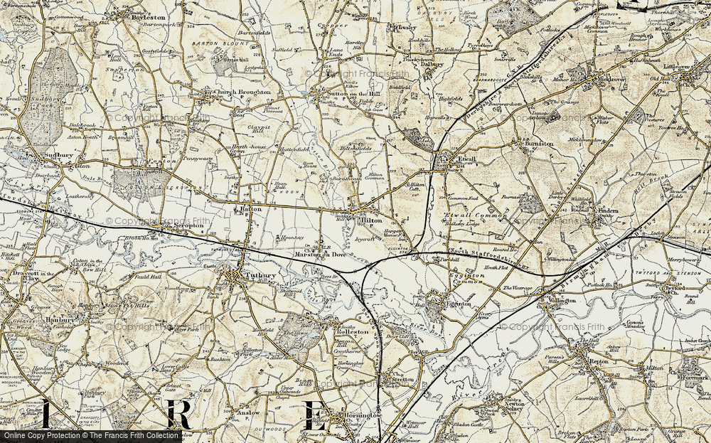 Old Map of Hilton, 1902 in 1902