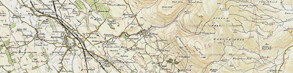 Old map of Hilton in 1903-1904