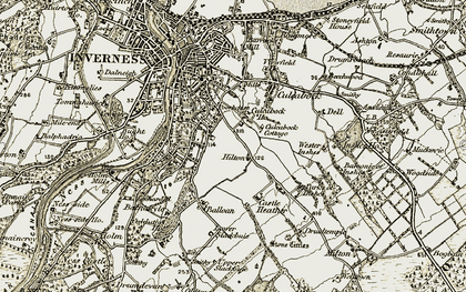 Old map of Hilton in 1908-1912