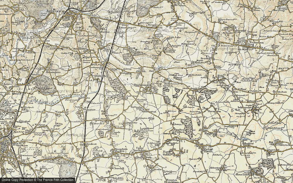 Old Map of Himbleton, 1899-1902 in 1899-1902