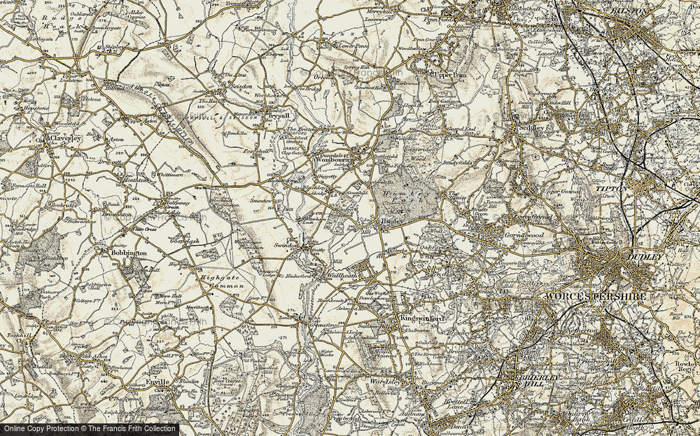 Old Map of Himley, 1902 in 1902