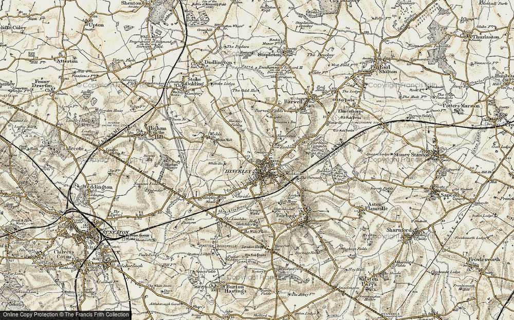 Old Map of Hinckley, 1901-1903 in 1901-1903