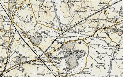 Old map of Hindford in 1902