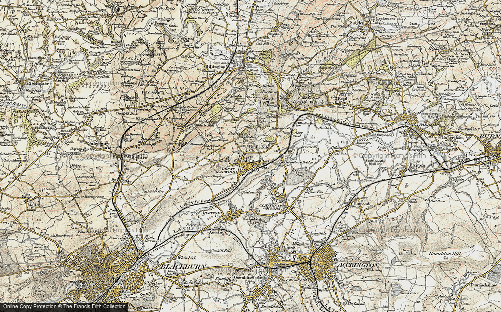 Old Map of Hindle Fold, 1903 in 1903