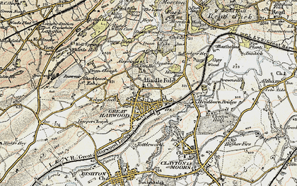 Old map of Hindle Fold in 1903