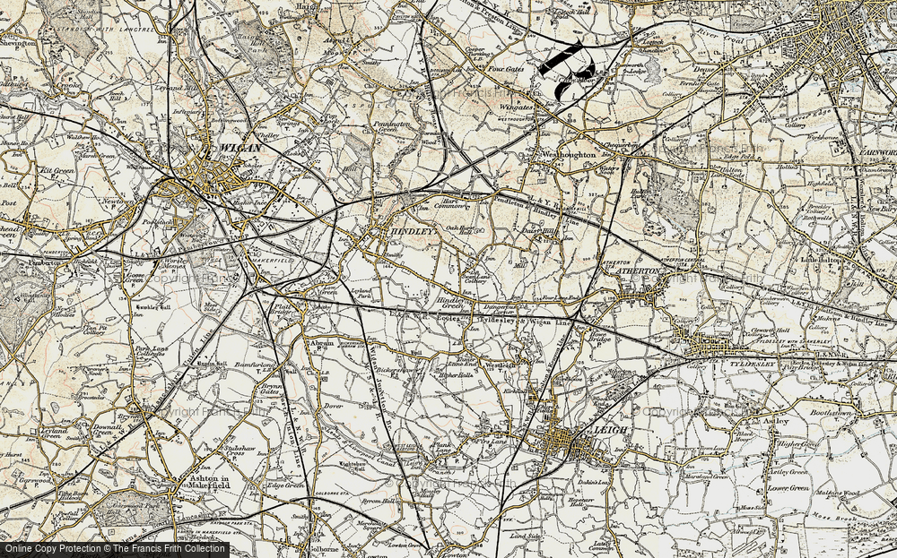 Old Map of Hindley Green, 1903 in 1903