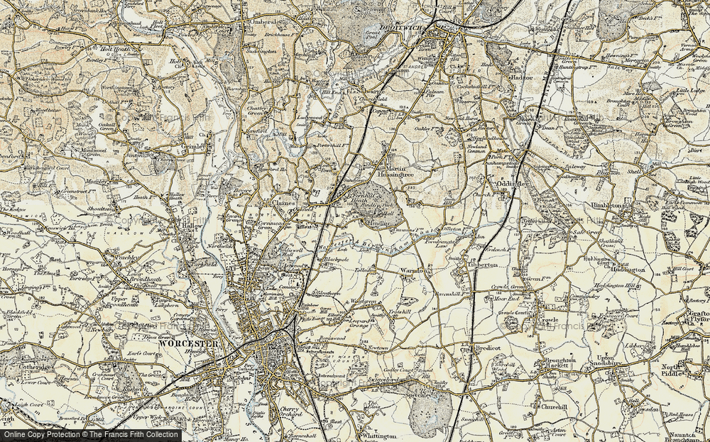 Old Map of Hindlip, 1899-1902 in 1899-1902