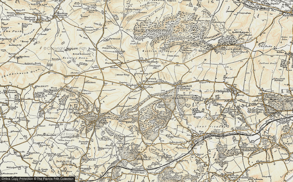 Old Map of Hindon, 1897-1899 in 1897-1899