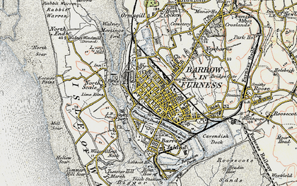 Old map of Hindpool in 1903-1904