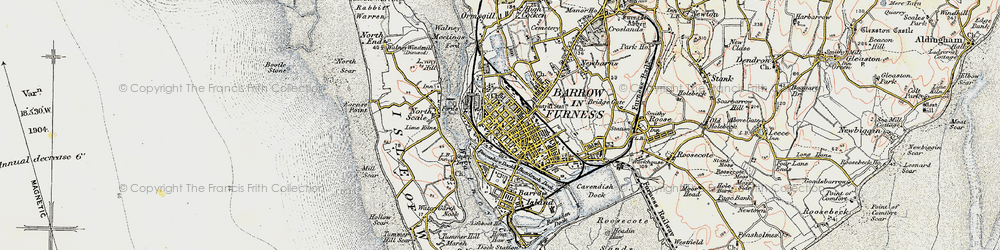 Old map of Hindpool in 1903-1904