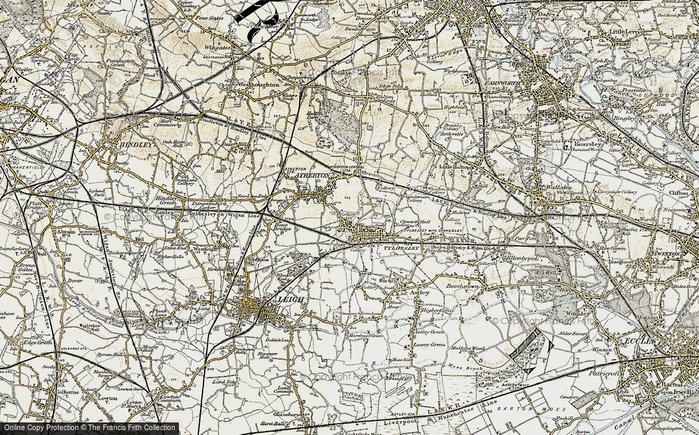 Old Map of Hindsford, 1903 in 1903
