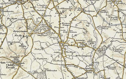 Old map of Hinstock in 1902