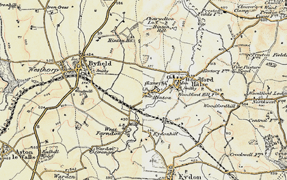 Old map of Hinton in 1898-1901
