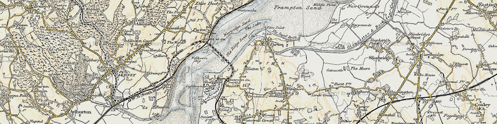 Old map of Hinton in 1899-1900