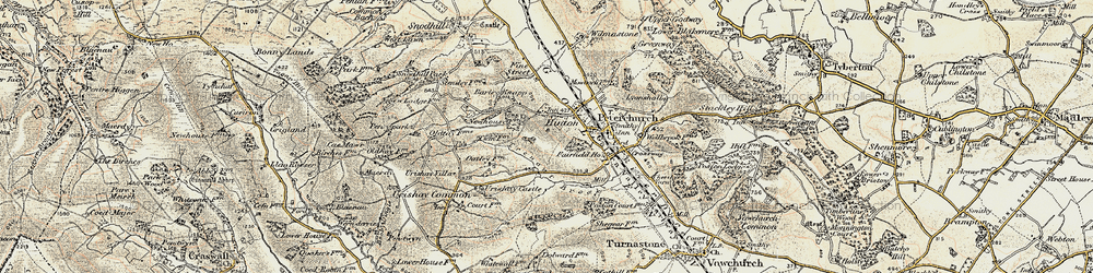 Old map of Hinton in 1900-1901