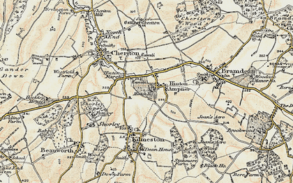 Old map of Hinton Ampner in 1897-1900