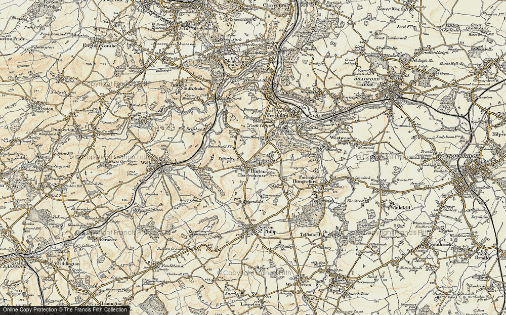 Old Map of Hinton Charterhouse, 1898-1899 in 1898-1899