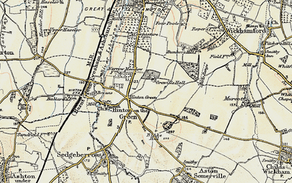 Old map of Hinton Cross in 1899-1901