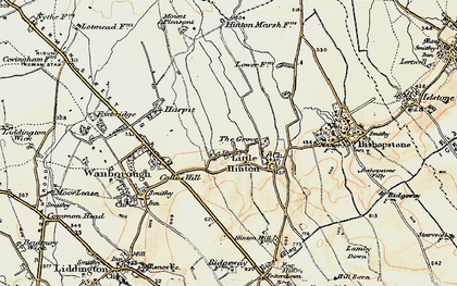 Old map of Hinton Parva in 1897-1899