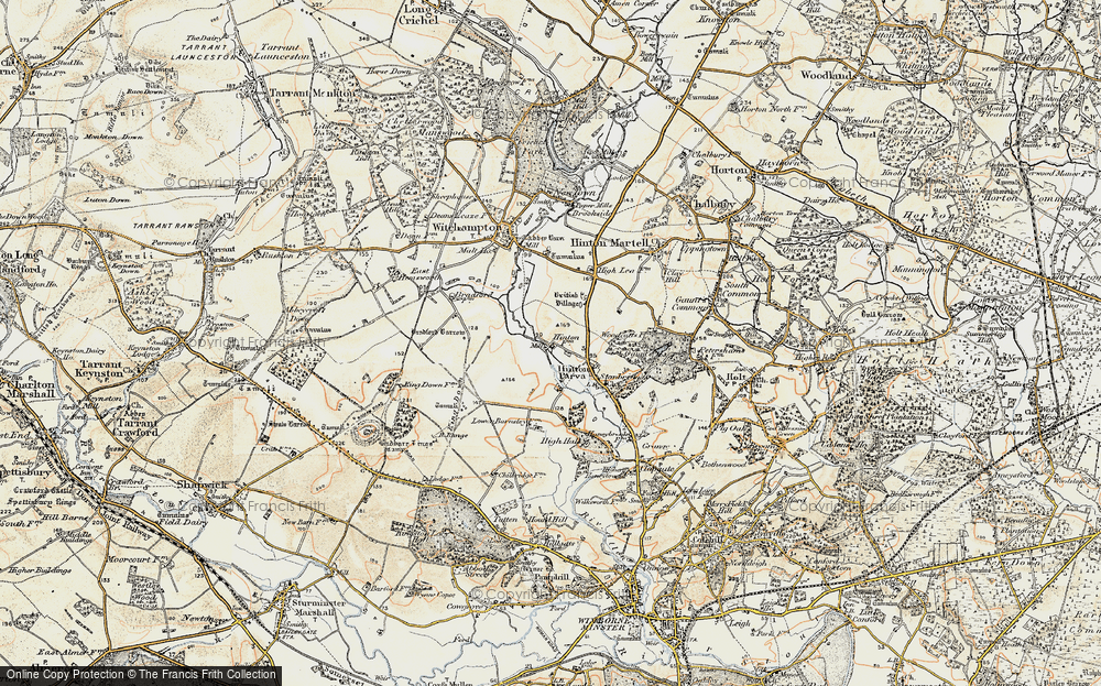Old Map of Hinton Parva, 1897-1909 in 1897-1909
