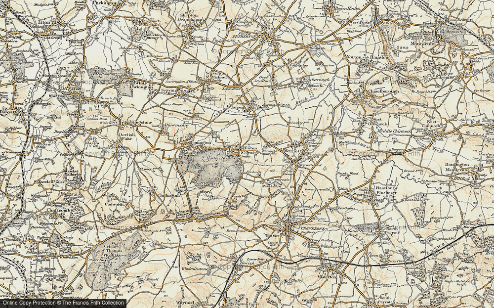 Old Map of Historic Map covering Furland in 1898-1899