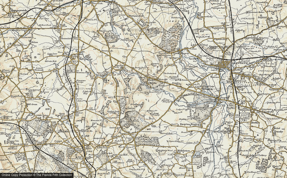 Old Map of Hints, 1901-1902 in 1901-1902