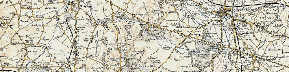 Old map of Hints in 1901-1902