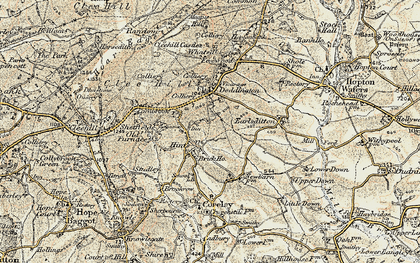 Old map of Little Down in 1901-1902